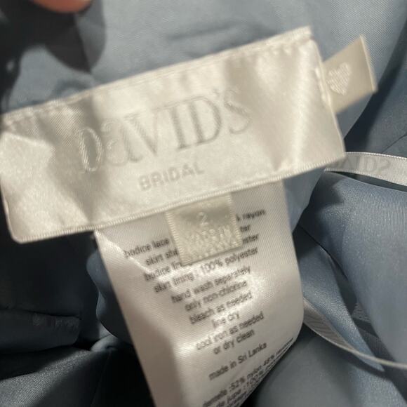 David’s Bridal One Shoulder Maxi Bridesmaid Dress Size 2 - Picture 10 of 13